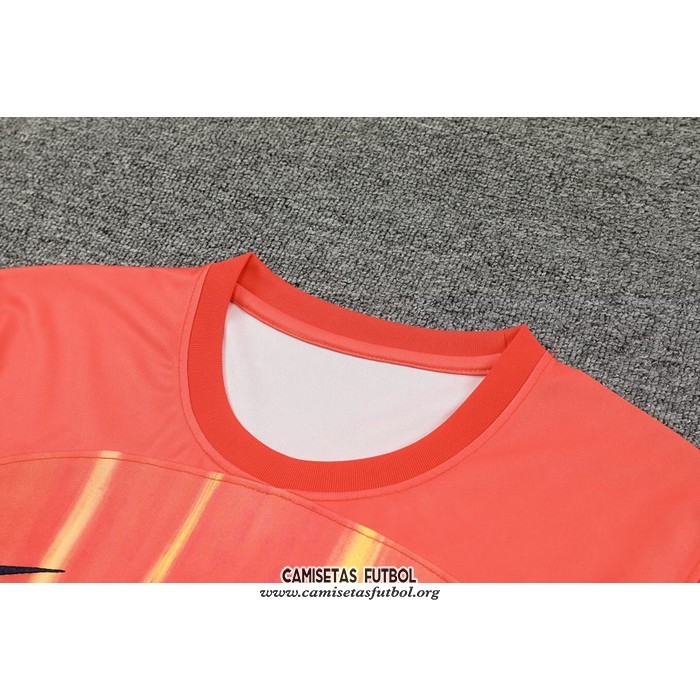 Chandal del Barcelona Manga Corta 2023/2024 Naranja - Pantalon Corto
